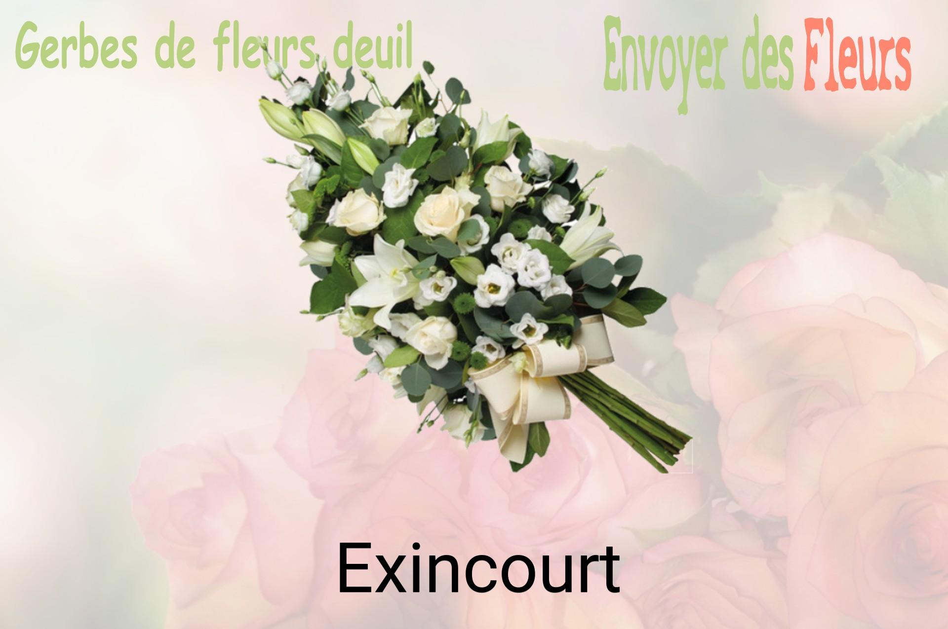Gerbe de fleurs de deuil livrée à Exincourt